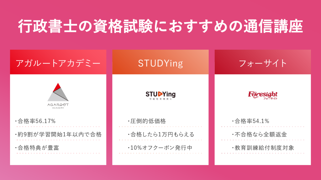 2023年最新】行政書士通信講座おすすめ9選！選び方やメリットも解説